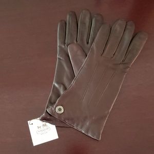 Elegant Coach leather gloves